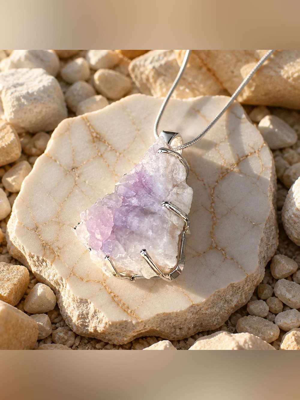 NEW! Pink Amethyst Necklace